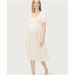 Hatch Tisha Midi Ivory Dress Maternity size 2 medium